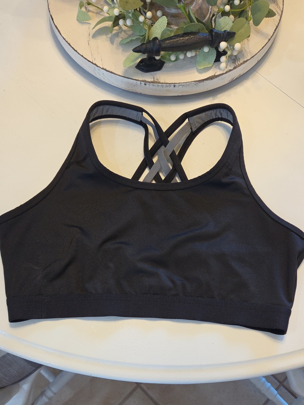 Avia Black Strappy Sports Bra - Women Intimates & Sleepwear